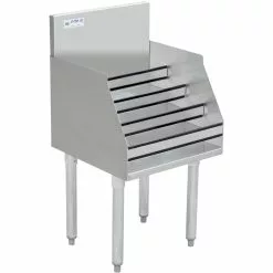 Commercial Liquor Bottle Display Rack With Backsplash Stainless Steel 610x460x760mm | Adexa LDR1824