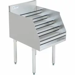 Commercial Liquor Bottle Display Rack 5 Tier With Backsplash Stainless Steel 610x580x760mm | Adexa LDR2324