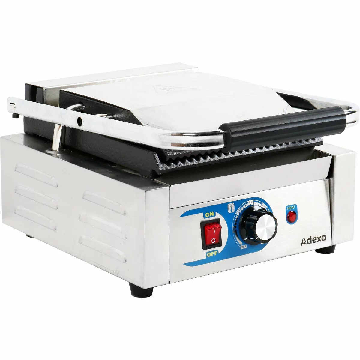 Heavy Duty Panini Contact Grill Single Ribbed | Adexa MLP811 2 Heavy Duty Panini Contact Grill Single Ribbed | Adexa MLP811 - Image 2