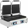 Heavy Duty Twin Panini Contact Grill Dual Zone 1.8kW Ribbed | Adexa MLP813