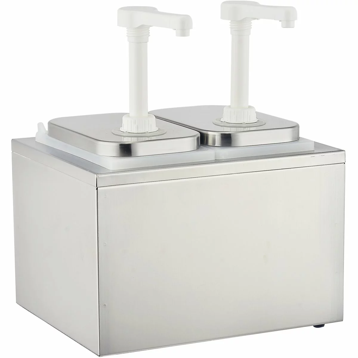 Commercial Condiment/Sauce Pump Dispenser 2x2 Litre Stainless Steel | Adexa NHP002 1 Commercial Condiment/Sauce Pump Dispenser 2x2 Litre Stainless Steel | Adexa NHP002