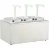 Commercial Condiment/Sauce Pump Dispenser 3x2 Litre Stainless Steel | Adexa NHP003