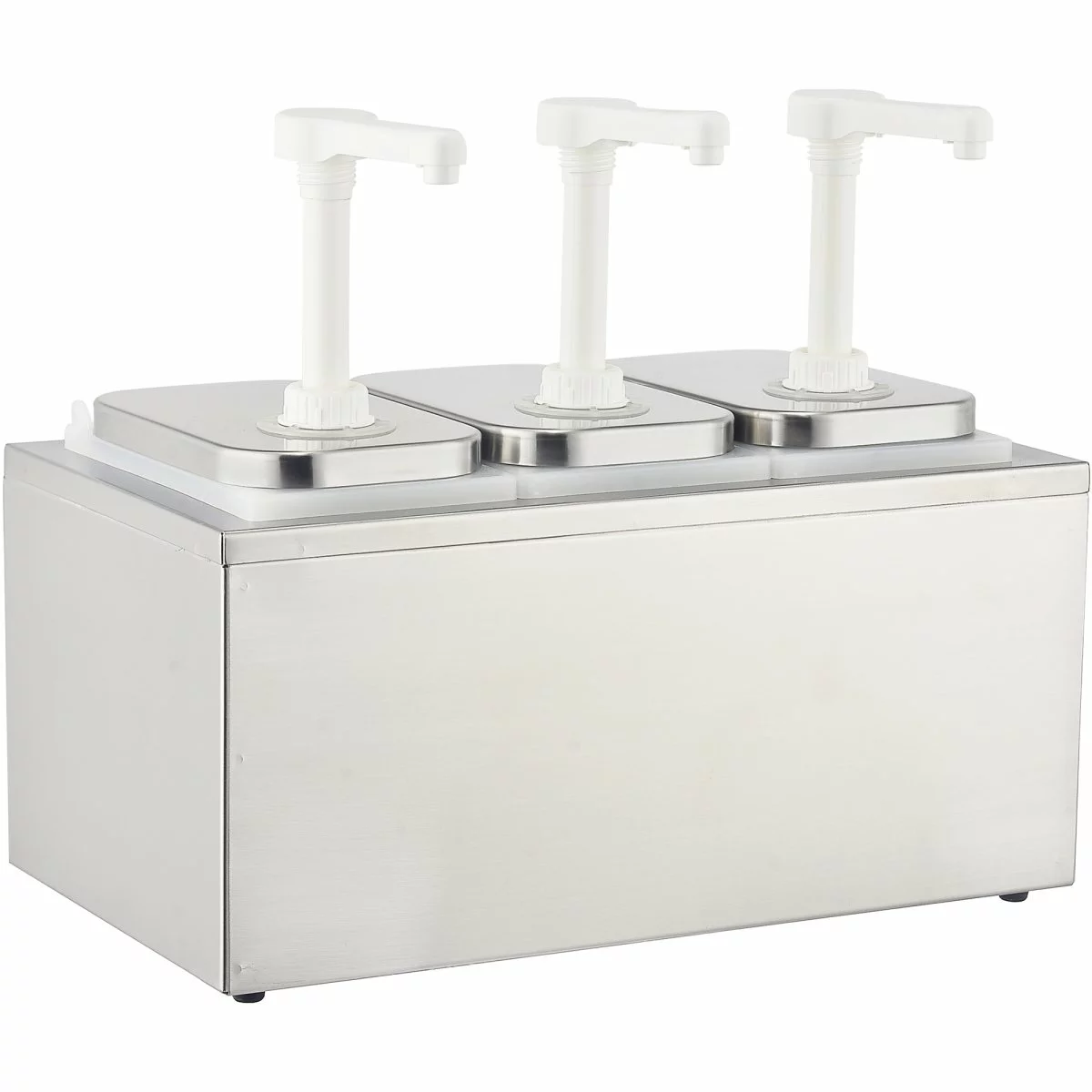 Commercial Condiment/Sauce Pump Dispenser 3x2 Litre Stainless Steel | Adexa NHP003 1 Commercial Condiment/Sauce Pump Dispenser 3x2 Litre Stainless Steel | Adexa NHP003