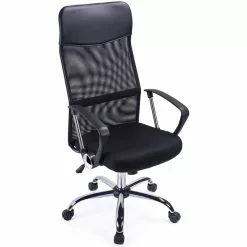 Mesh & Leather Office Chair Black | Adexa OC014