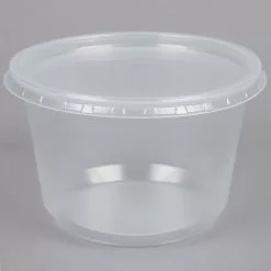 300pcs Round Microwavable Container With Lid Clear 36oz/1000ml | Adexa OY1000
