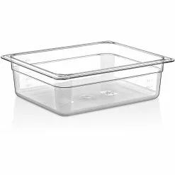 Polycarbonate Gastronorm Pan GN1/2 Depth 100mm Clear | Adexa P8124