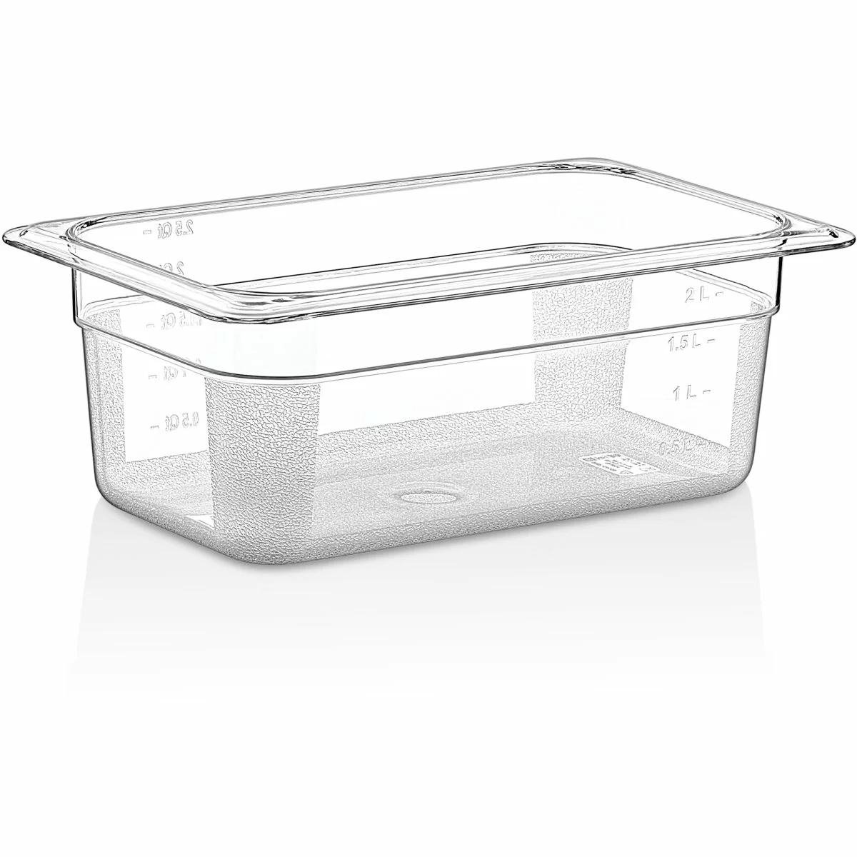 Polycarbonate Gastronorm Pan GN1/4 Depth 100mm Clear | Adexa P8144 1 Polycarbonate Gastronorm Pan GN1/4 Depth 100mm Clear | Adexa P8144
