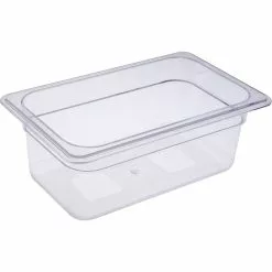 Heavy Duty Polycarbonate Gastronorm Pan GN1/4 Depth 100mm Clear 2 Litres | Adexa PCPAN14100