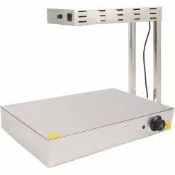 Commercial Warming Tray With Heating Lamp Stainless Steel 500x500mm | Adexa PWE5050