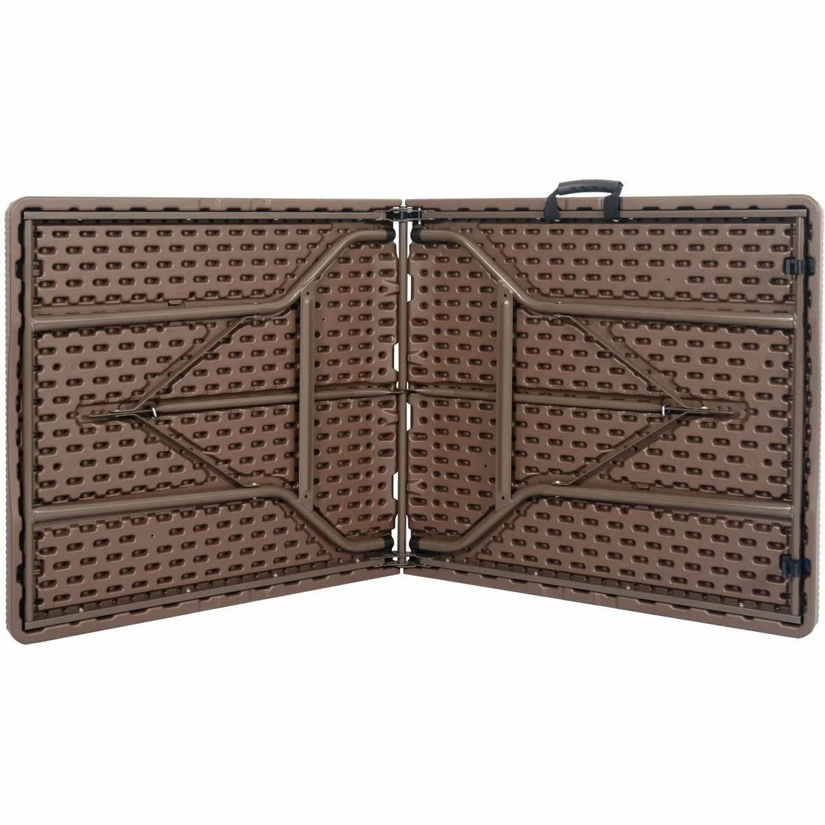 Folding Rattan Design Picnic Table 5ft Brown Plastic | Adexa HQR152 3 Folding Rattan Design Picnic Table 5ft Brown Plastic | Adexa HQR152 - Image 3