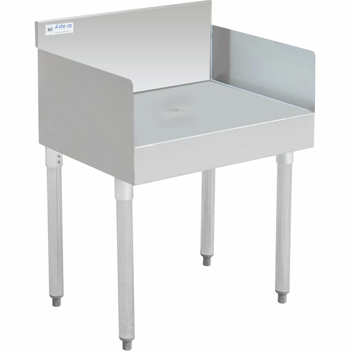 Commercial Recessed Bar Drainboard With Backsplash Stainless Steel 460x470x760mm | Adexa RBDU1818 1 Commercial Recessed Bar Drainboard With Backsplash Stainless Steel 460x470x760mm | Adexa RBDU1818