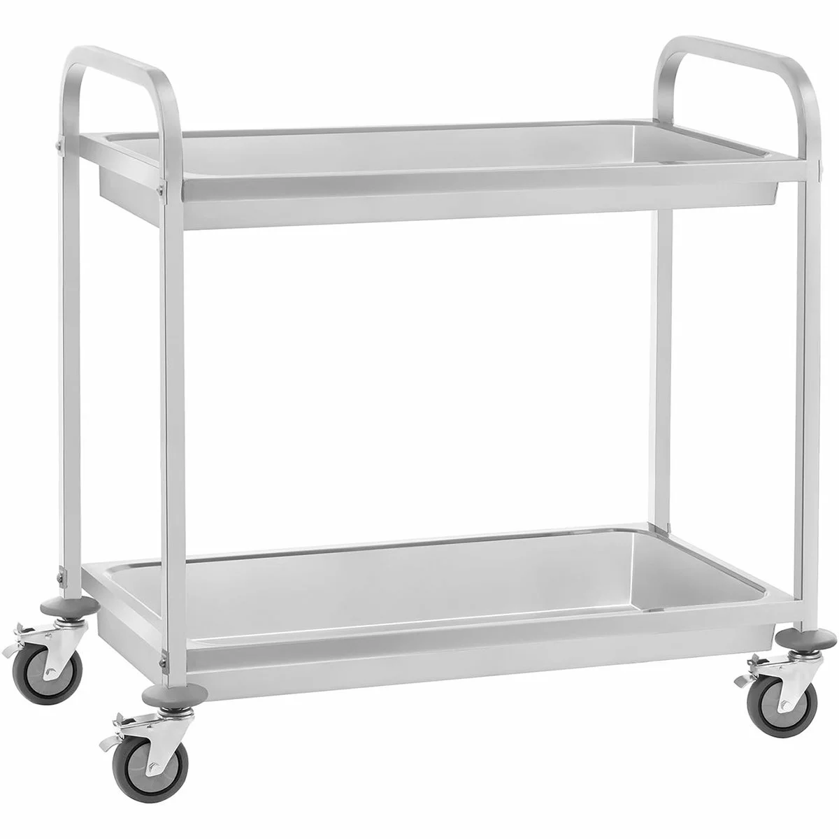 Deep Tray Serving/Service/Clearing Trolley Stainless Steel 2 Tier 810x460x850mm | Adexa RDT2B 1 Deep Tray Serving/Service/Clearing Trolley Stainless Steel 2 Tier 810x460x850mm | Adexa RDT2B