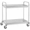 Deep Tray Serving/Service/Clearing Trolley Stainless Steel 2 Tier 860x540x940mm | Adexa RDT2A