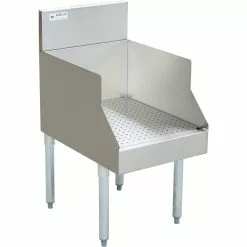 Commercial Recessed Bar Drainboard With Backsplash Stainless Steel 460x640x760mm | Adexa RPBDU2518
