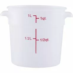 Food Storage Container 1 Litre Translucent Polypropylene | Adexa RSC1