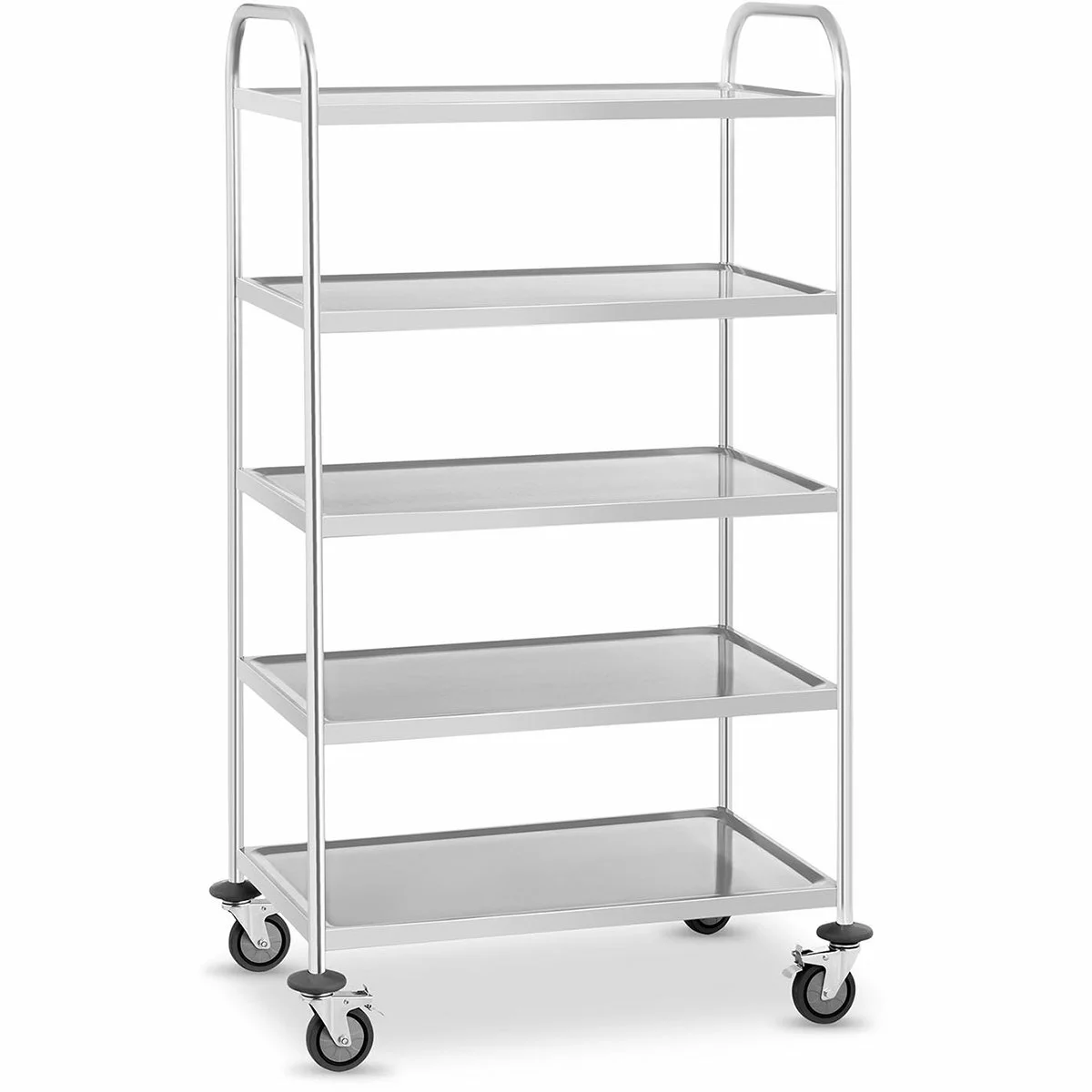 Commercial Serving/Service/Clearing Trolley Stainless Steel 5 Tier 810x460x1480mm | Adexa RST5B 1 Commercial Serving/Service/Clearing Trolley Stainless Steel 5 Tier 810x460x1480mm | Adexa RST5B