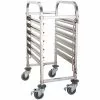 Rack/Tray/Pan Trolley Stainless Steel Gastronorm GN1/1 6 Tier | Adexa RT1106