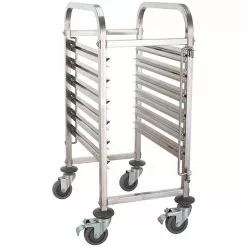Rack/Tray/Pan Trolley Stainless Steel Gastronorm GN1/1 6 Tier | Adexa RT1106