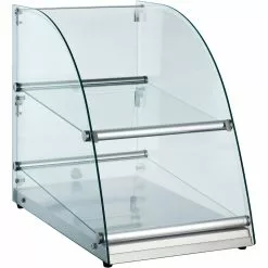 Curved Front Glass & Acrylic Display 70 Litre Show Case Cabinet 350x600x520mm | Adexa RTZ70L