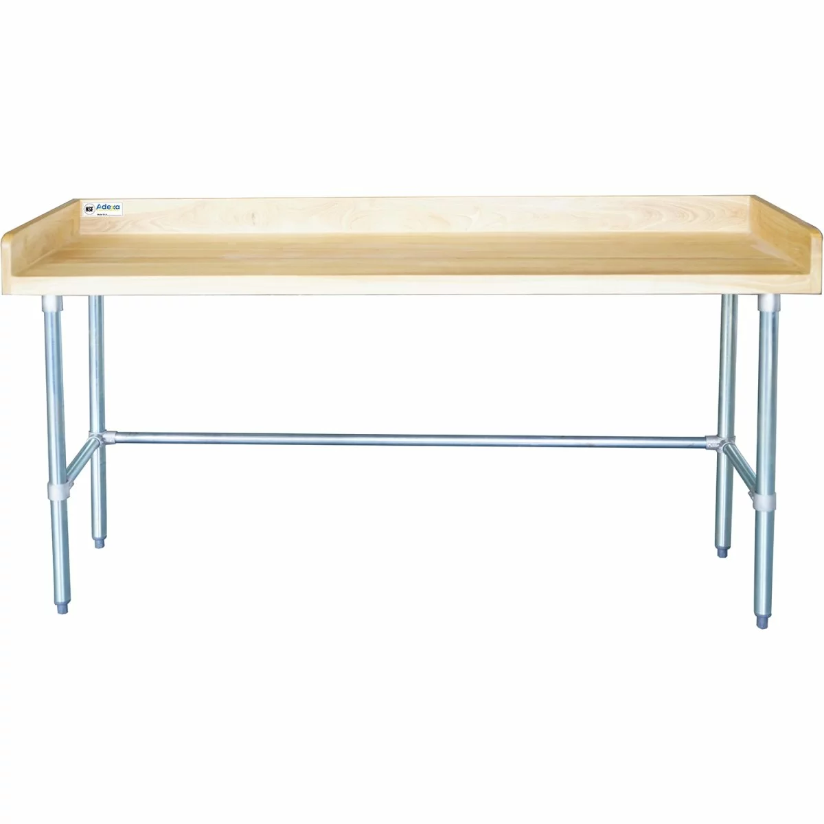Bakery Work Table Wood Top 3 Sides Upstand 1500x600x900mm | Adexa RWTG600X1500100BSOB 2 Bakery Work Table Wood Top 3 Sides Upstand 1500x600x900mm | Adexa RWTG600X1500100BSOB - Image 2