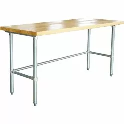 Bakery Work Table Wood Top 1500x600x900mm | Adexa RWTG600X1500