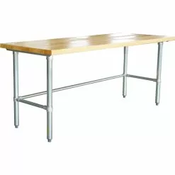 Bakery Work Table Wood Top 1800x600x900mm | Adexa RWTG600X1800