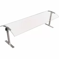 Acrylic Stand Alone Sneeze Guard With Stainless Steel Frame 1219x417x527mm | Adexa SASG1648