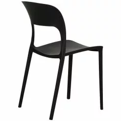 Bistro Dining Chair Plastic Black Indoors & Outdoors | Adexa WW053BLACK -Cooking Appliances Sales Store SEGU5312119BLACK 3 1200x1200 1