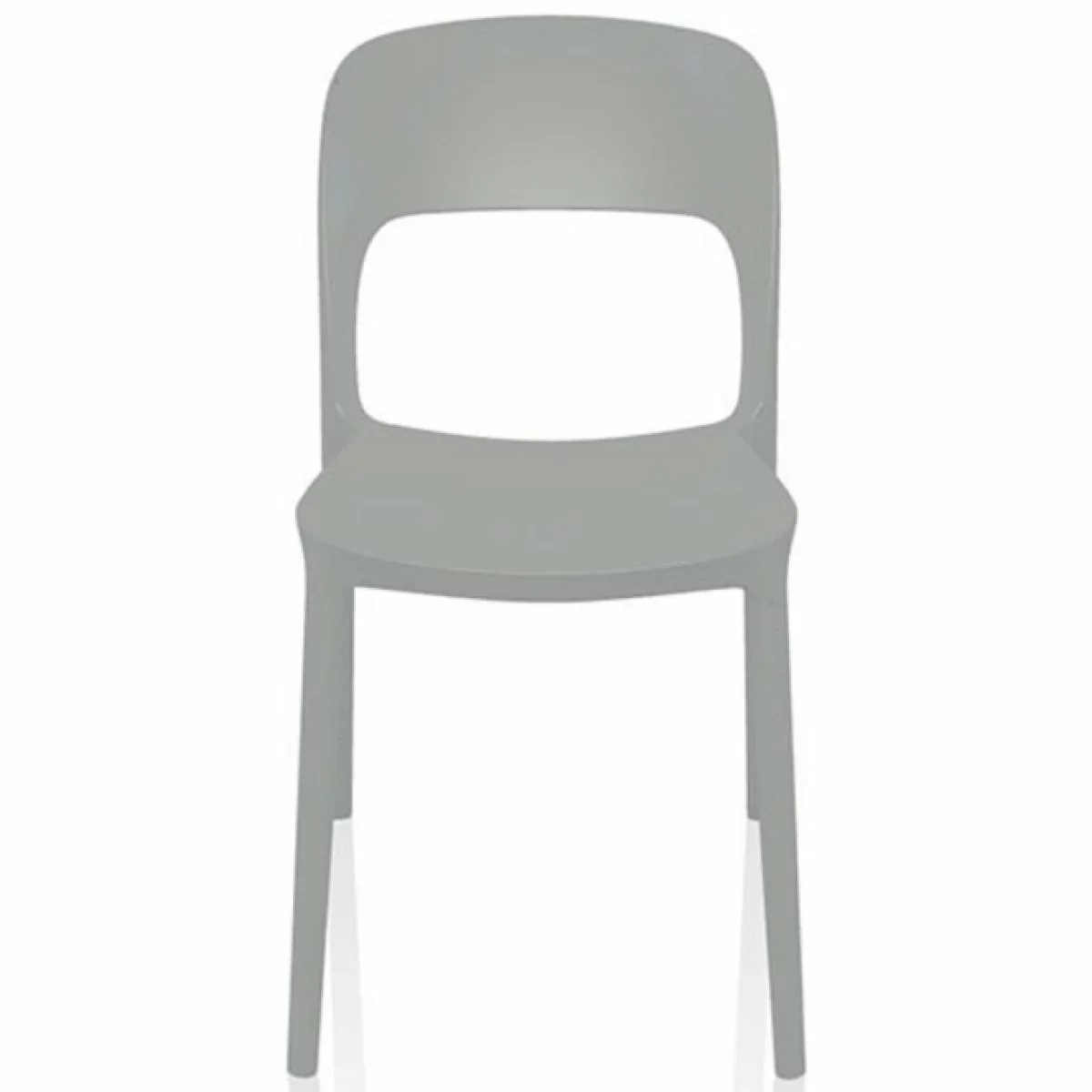 Bistro Dining Chair Plastic Grey Indoors & Outdoors | Adexa WW053GREY 2 Bistro Dining Chair Plastic Grey Indoors & Outdoors | Adexa WW053GREY - Image 2