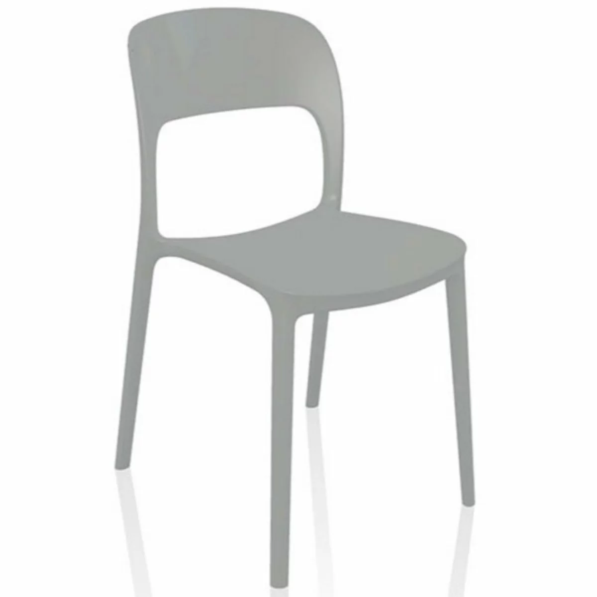 Bistro Dining Chair Plastic Grey Indoors & Outdoors | Adexa WW053GREY 1 Bistro Dining Chair Plastic Grey Indoors & Outdoors | Adexa WW053GREY