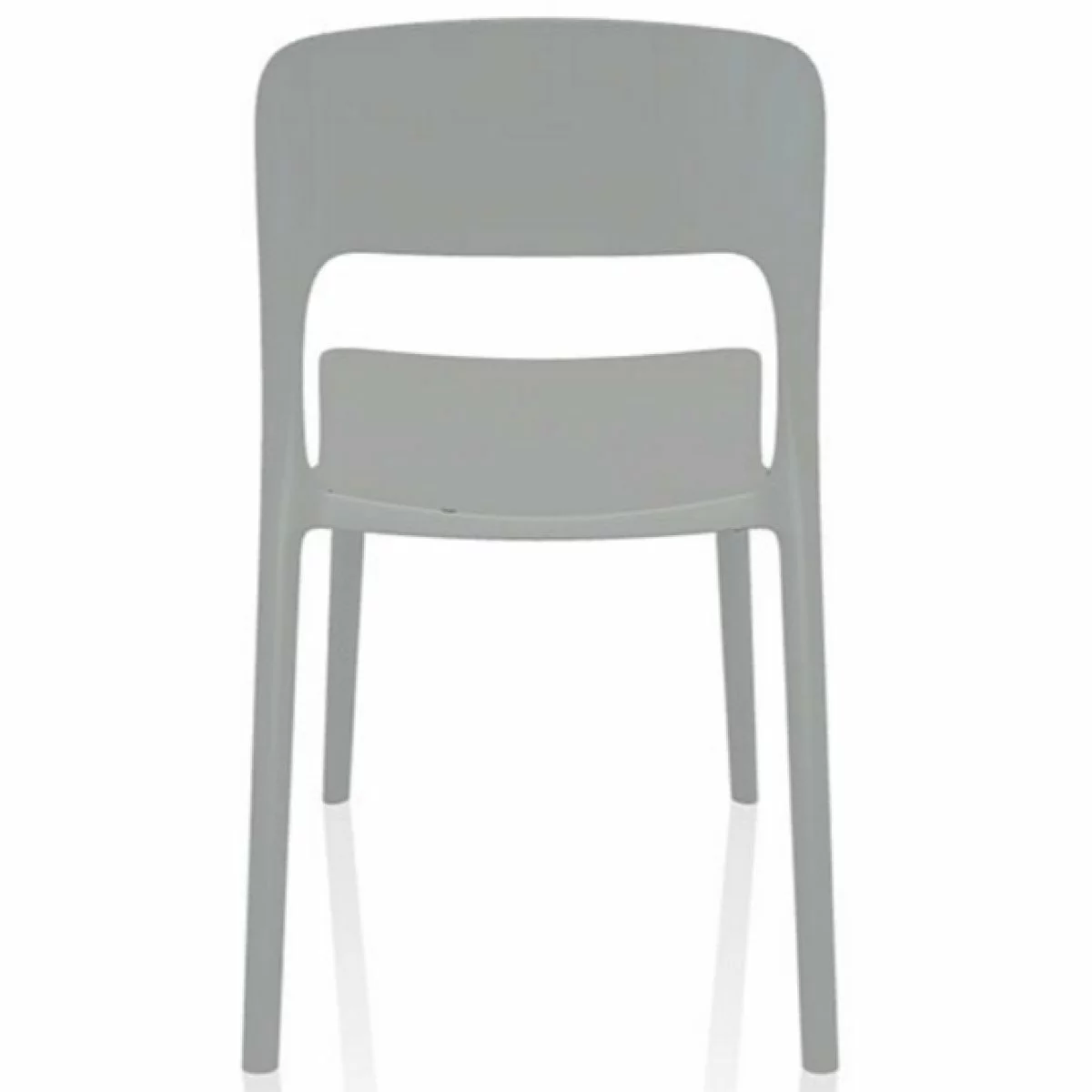 Bistro Dining Chair Plastic Grey Indoors & Outdoors | Adexa WW053GREY 4 Bistro Dining Chair Plastic Grey Indoors & Outdoors | Adexa WW053GREY - Image 4