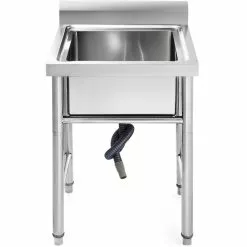 Commercial Sink Stainless Steel 600x600x900mm 1 Bowl Splashback | Adexa SINK6060