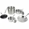 Set Of Stainless Steel Cookware 8 Pcs Sauce Pans Stew Pan Fry Pans | Adexa SPC8A