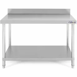 Commercial Work Table Stainless Steel Rear Upstand Bottom Shelf 600x600x850mm | Adexa SW606S -Cooking Appliances Sales Store SWS 1 1200x1200 5