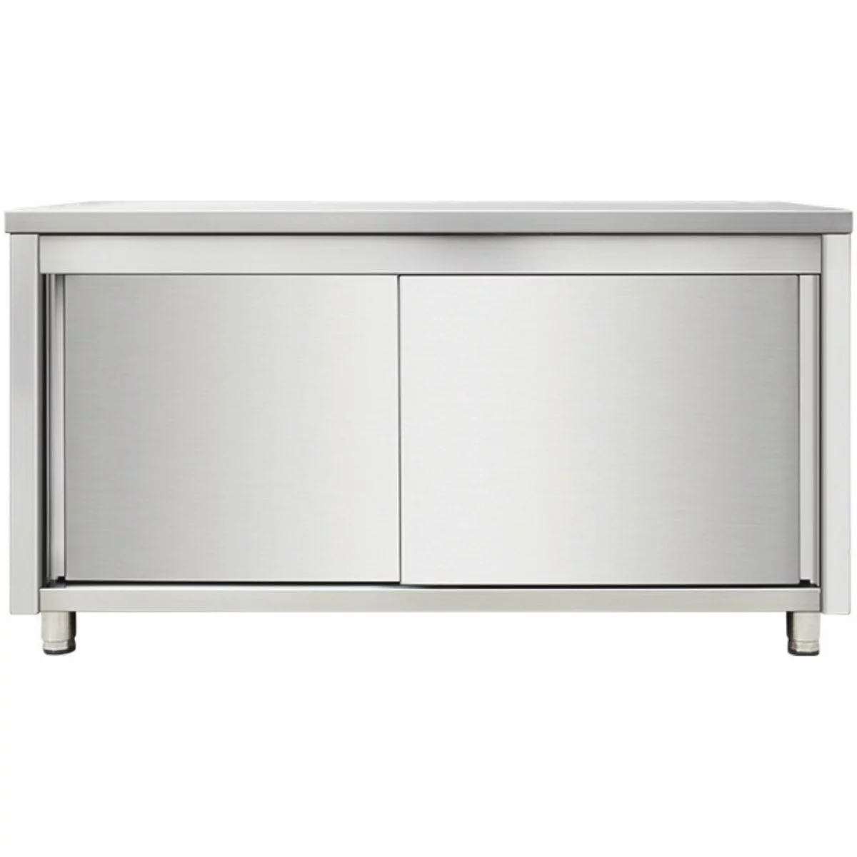 Commercial Worktop Floor Cupboard Sliding Doors Stainless Steel Width 1500mm Depth 600mm | Adexa THASR156 1 Commercial Worktop Floor Cupboard Sliding Doors Stainless Steel Width 1500mm Depth 600mm | Adexa THASR156