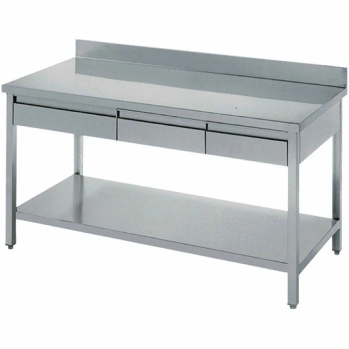 Professional Work Table 3 Drawers Stainless Steel Bottom Shelf Upstand 1600x700x900mm | Adexa THATS167A3D 1 Professional Work Table 3 Drawers Stainless Steel Bottom Shelf Upstand 1600x700x900mm | Adexa THATS167A3D