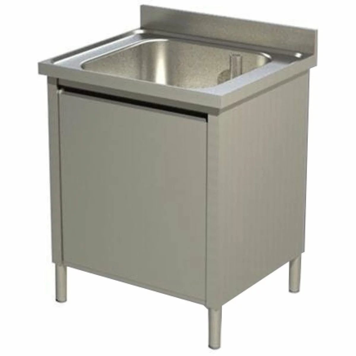 Commercial Sink With Cupboard Stainless Steel 1 Bowl Splashback Width 800mm Depth 600mm | Adexa VSC86BS 1 Commercial Sink With Cupboard Stainless Steel 1 Bowl Splashback Width 800mm Depth 600mm | Adexa VSC86BS