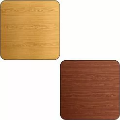 Laminated Square Table Top Reversible Walnut & Natural 30x30'' | Adexa TT3030WN