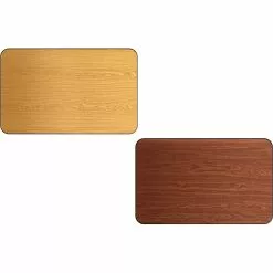 Laminated Rectangular Table Top Reversible Walnut & Natural 48x30'' | Adexa TT3048WN