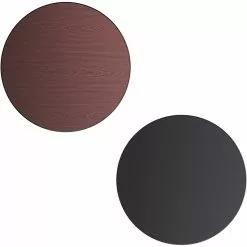 Laminated Round Table Top Reversible Mahagony & Black Ø30'' | Adexa TT30RMB