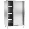 Upright Pan Cupboard Stainless Steel 2 Hinged Doors 3 Shelves 1000x600x2000mm | Adexa VC106SN