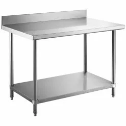 Professional Work Table Stainless Steel Undershelf Upstand 1800x600x900mm | Adexa W218E60180B