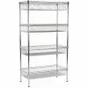 Commercial Wire Basket Shelving Unit 4 Tier 400kg 900x450x1800mm Chrome Wire | Adexa WBA9045180A4C