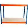 Industrial Strength Garage Work Bench Heavy Duty 1200x600x900mm 2 Shelves 500 Kg/shelf Powder Coated Steel | Adexa WBH12060