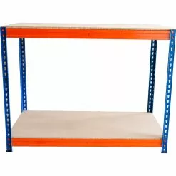 Industrial Strength Garage Work Bench Heavy Duty 1200x600x900mm 2 Shelves 500 Kg/shelf Powder Coated Steel | Adexa WBH12060