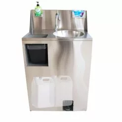 Foot Operated Mobile Wash Basin With Backsplash Paper Towel Dispenser & Castors Stainless Steel | Adexa WHF278 11 Foot Operated Mobile Wash Basin With Backsplash Paper Towel Dispenser & Castors Stainless Steel | Adexa WHF278 -Cooking Appliances Sales Store WHF278205 1200x1200 1