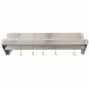 Wall Shelf With Pot Rack 6 Hooks Stainless Steel 600x300x254mm | Adexa WHPR603025