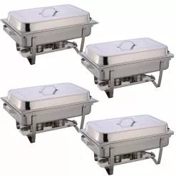 4 Pack Of Chafing Dish GN1/1 Stainless Steel 9 Litres | Adexa WHS433