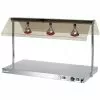 Buffet Food Warmer With Gantry Stainless Steel 3 Infrared Lamps Sneeze Guards 3xGN1/1 | Adexa WM3F