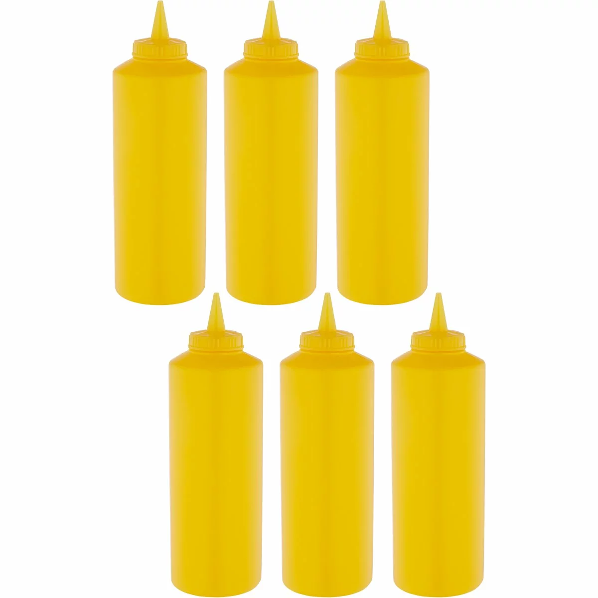 6 Pack Of Squeeze Sauce Bottles 341ml/12oz Yellow | Adexa WQSB12WY 1 6 Pack Of Squeeze Sauce Bottles 341ml/12oz Yellow | Adexa WQSB12WY